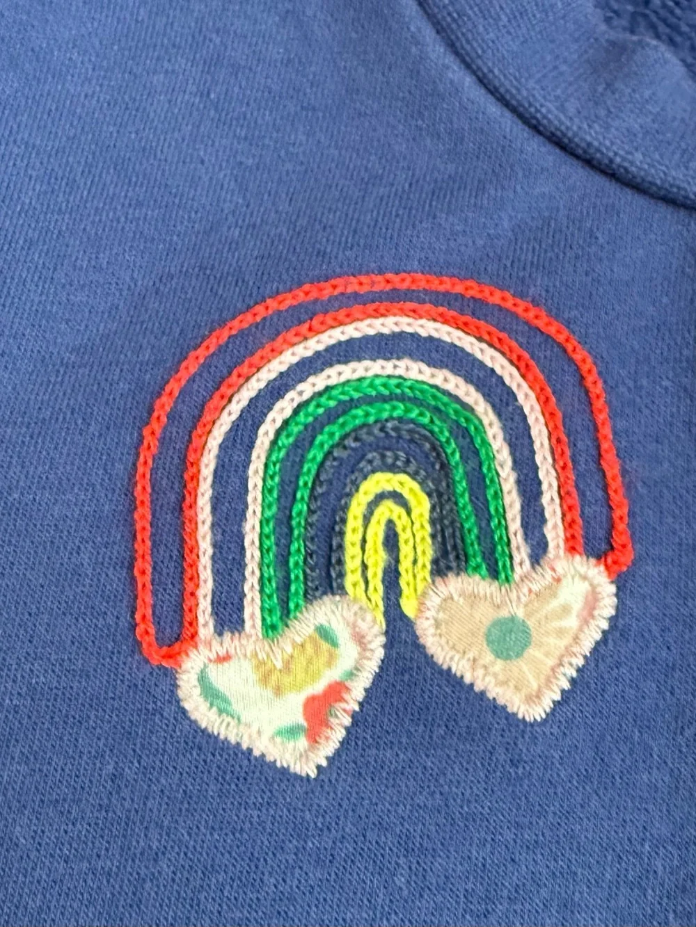 Mini Boden Navy Embroidered Patch Dress - Youth Size 11/12